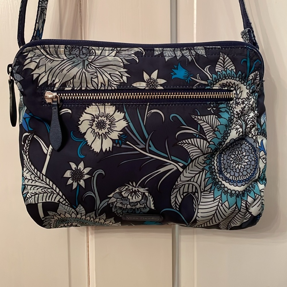 Vera Bradley Midtown Crossbody Shoulder Bag Cornflower Blossom EUC